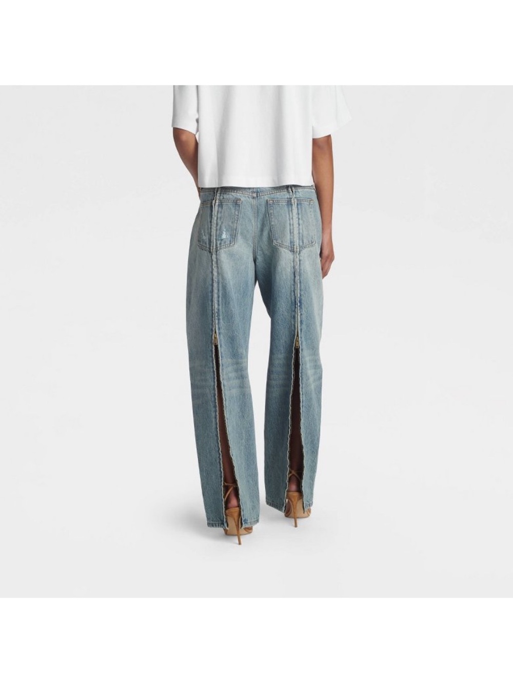 KBB by Kahlana Women's mid rise The Zip Back Jeans